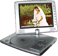 DVD player showing wedding video